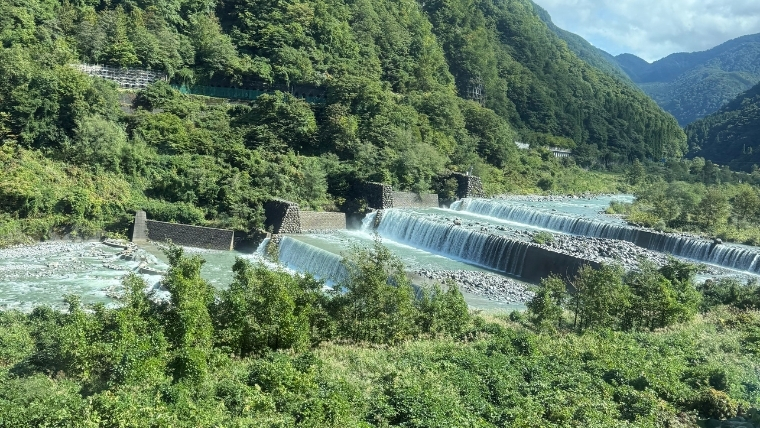 電鉄富山線から見た景色