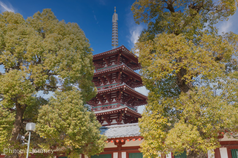 遠くから見た五重塔