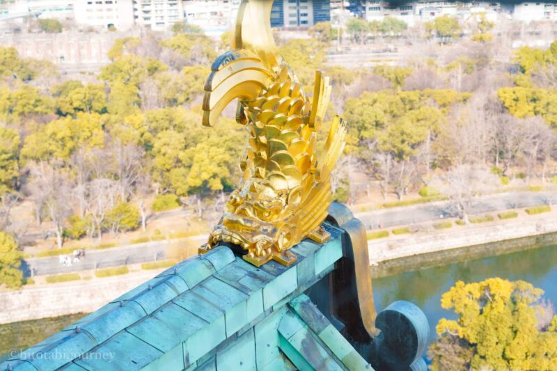 大阪城の金のしゃちほこ