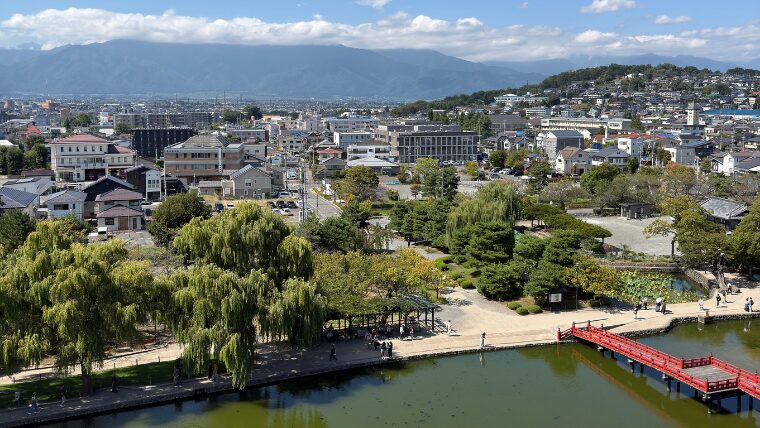 松本城天守からの景色